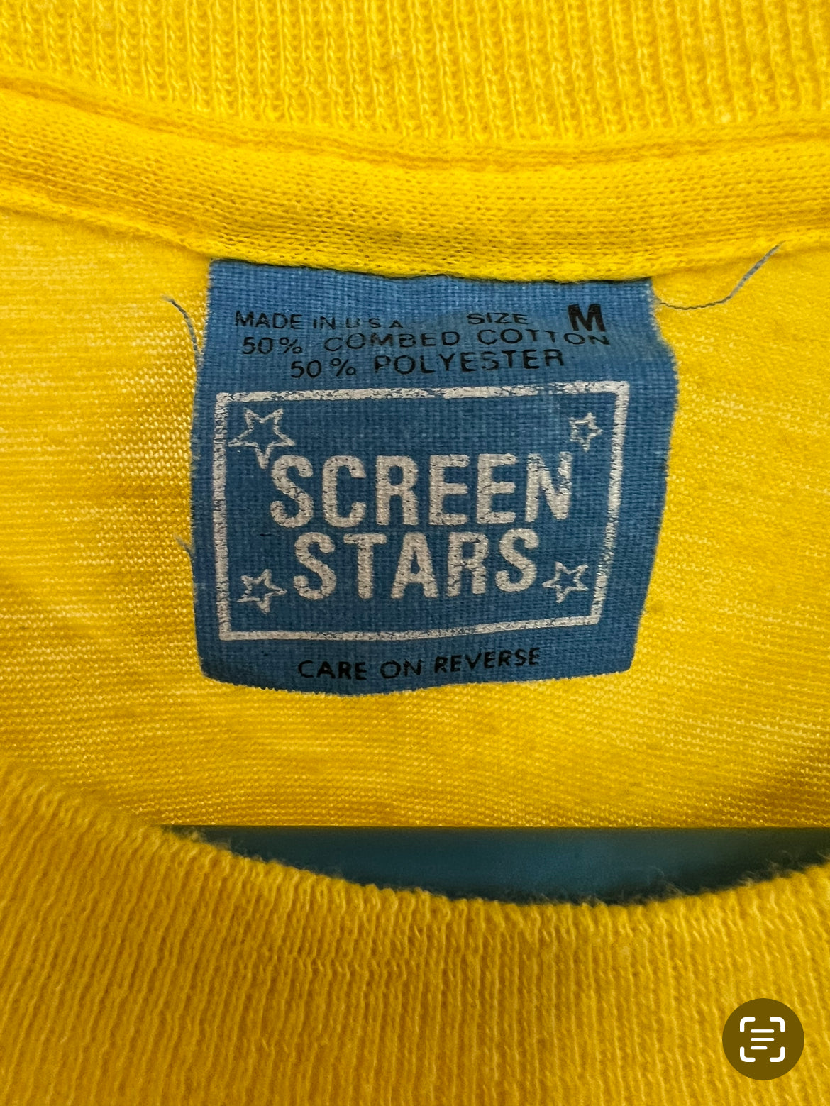 Sunshine yellow vintage screen stars t shirt