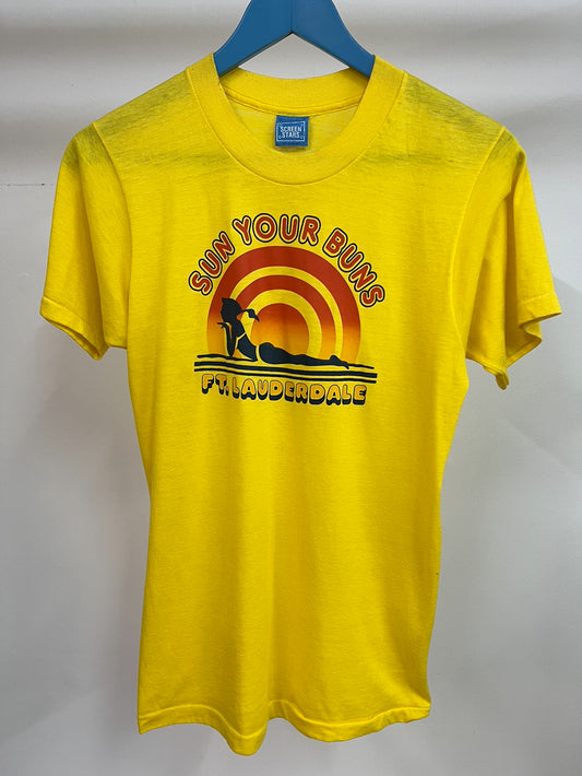 Sunshine yellow vintage screen stars t shirt