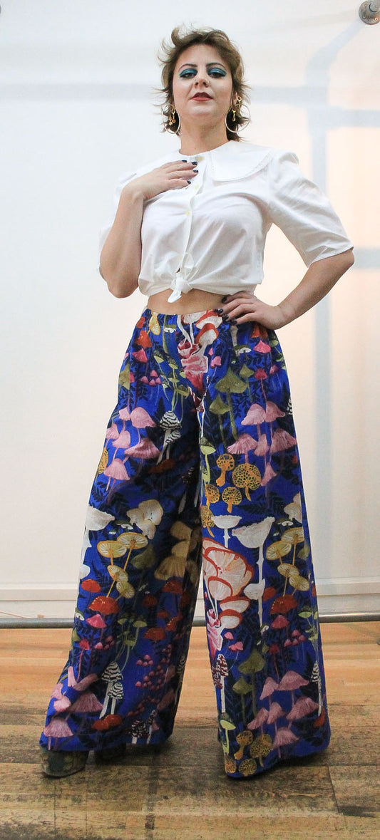 Wide Leg Shroom Palazzo Pants