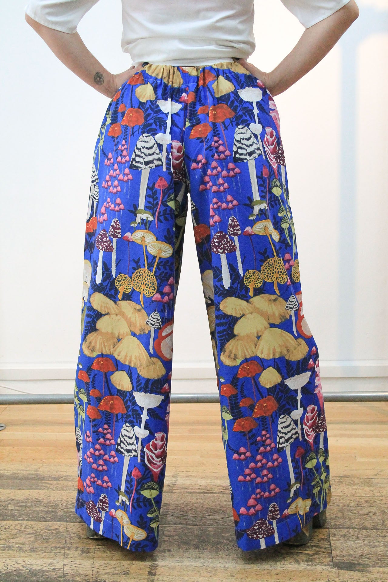 Wide Leg Shroom Palazzo Pants